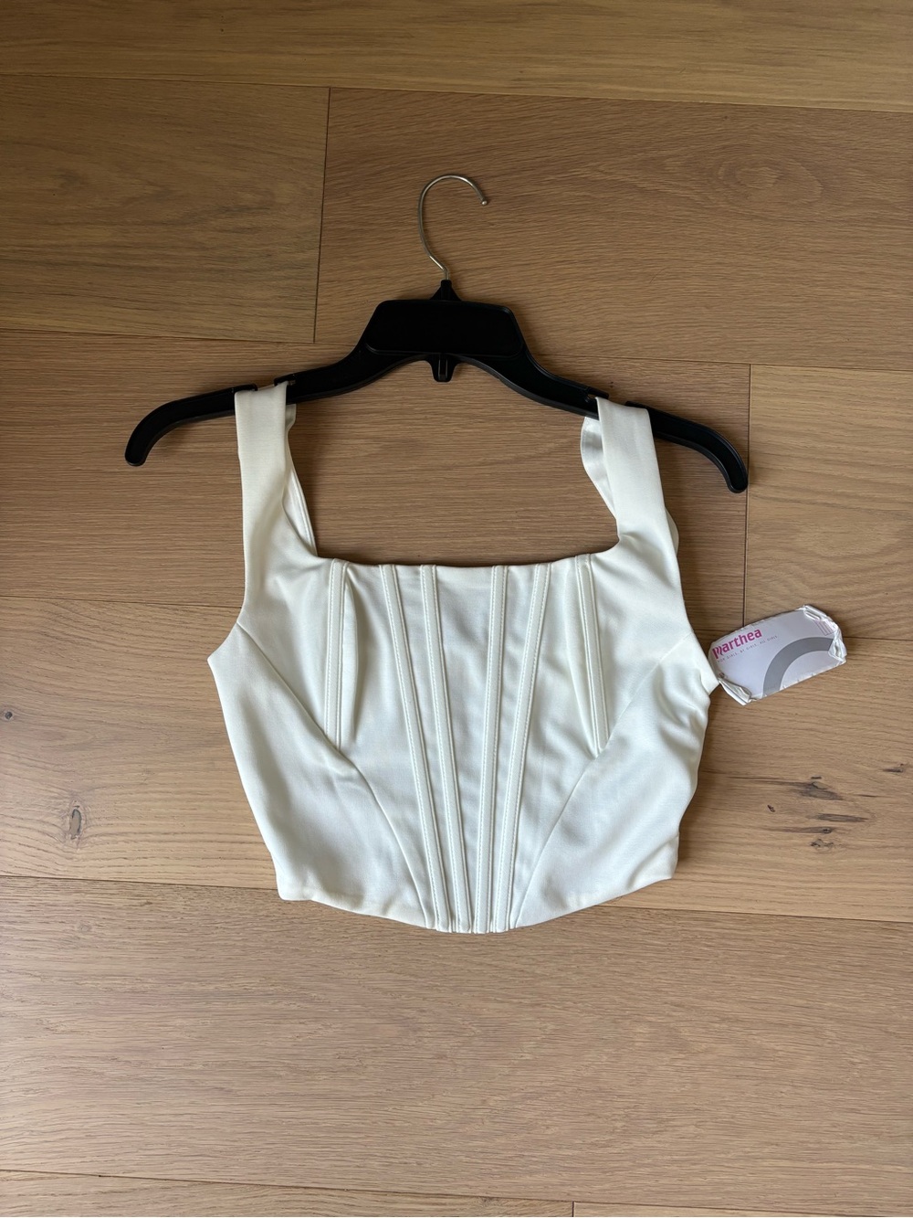White Corset Crop Top - size XS